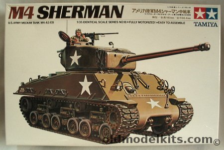 Tamiya 1/35 M-4 Sherman Tank Motorized - M4-A3-E8, MT118 plastic model kit